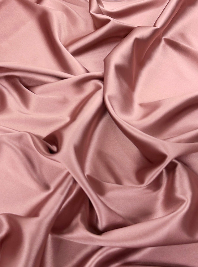 Stretch Crepe Back Satin Rust Rose