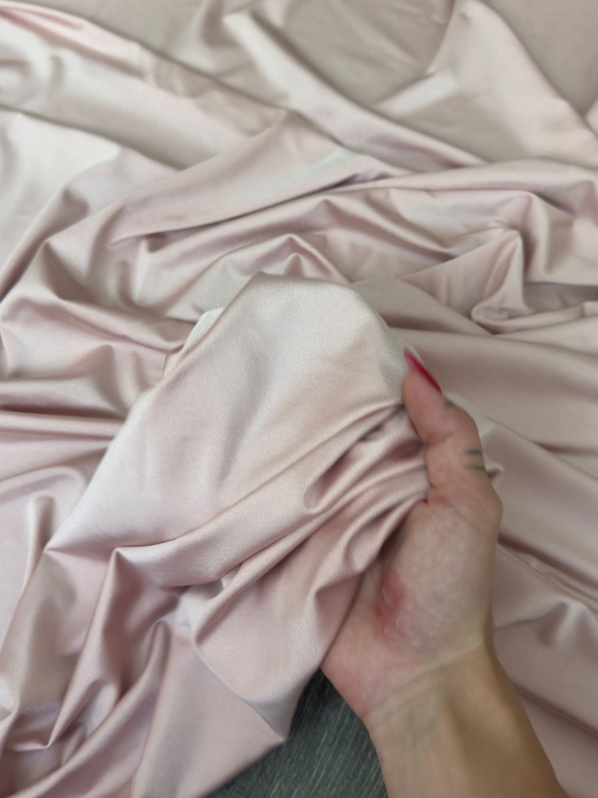 Shiny Yoga Spandex Blush Pink