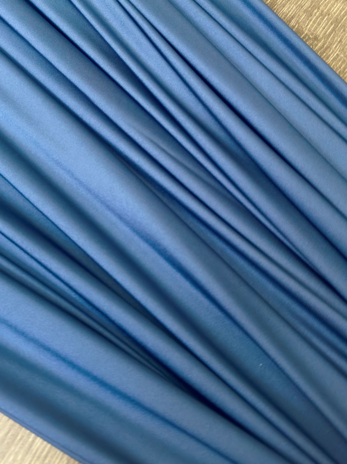 Shiny Yoga Spandex Denim Blue