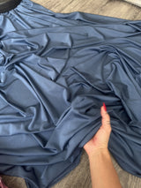 Shiny Yoga Spandex Denim Blue
