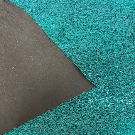Metallic Lurex Embroidered Stretch Sequins Fabric - 100 Percent Polyester, 2-Way Mechanical Stretch, 58" Width, Solid (1 Yard)