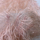 Metallic Faux Fur Tinsel Ostrich Feather Polyester Fabric - Metallic Faux Ostrich Feather, 54" Width (1 Yard)