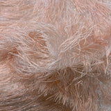 Metallic Faux Fur Tinsel Ostrich Feather Polyester Fabric - Metallic Faux Ostrich Feather, 54" Width (1 Yard)