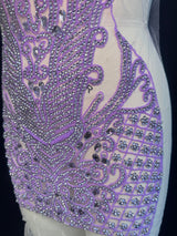 Lavender Rhinestone Bodice Applique