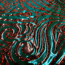 Nylon Spandex Paisley Foggy Foil Fabric