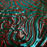 Nylon Spandex Paisley Foggy Foil Fabric