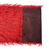 Metallic Faux Fur Tinsel Ostrich Feather Polyester Fabric - Metallic Faux Ostrich Feather, 54" Width (1 Yard)
