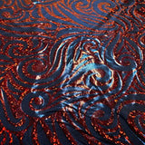 Nylon Spandex Paisley Foggy Foil Fabric