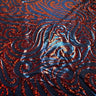 Nylon Spandex Paisley Foggy Foil Fabric