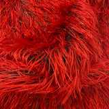 Metallic Faux Fur Tinsel Ostrich Feather Polyester Fabric - Metallic Faux Ostrich Feather, 54" Width (1 Yard)