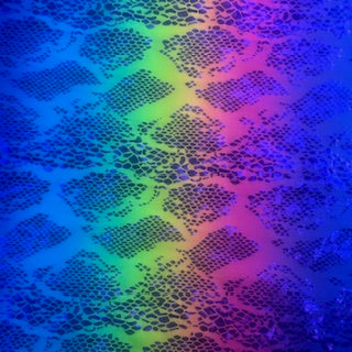 Polyester Spandex Snake Hologram Fabric