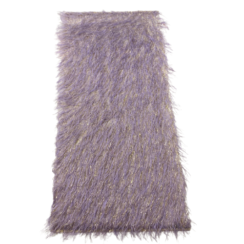 Metallic Faux Fur Tinsel Ostrich Feather Polyester Fabric - Metallic Faux Ostrich Feather, 54" Width (1 Yard)