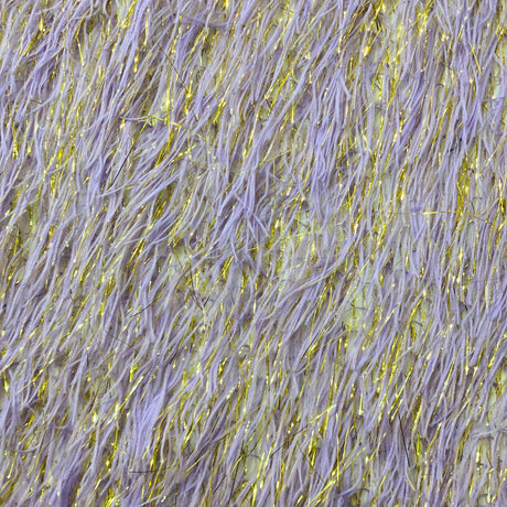 Metallic Faux Fur Tinsel Ostrich Feather Polyester Fabric - Metallic Faux Ostrich Feather, 54" Width (1 Yard)