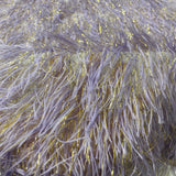 Metallic Faux Fur Tinsel Ostrich Feather Polyester Fabric - Metallic Faux Ostrich Feather, 54" Width (1 Yard)