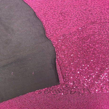 Metallic Lurex Embroidered Stretch Sequins Fabric - 100 Percent Polyester, 2-Way Mechanical Stretch, 58" Width, Solid (1 Yard)
