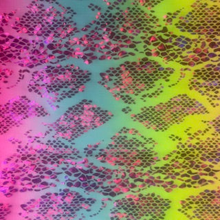 Polyester Spandex Snake Hologram Fabric