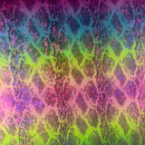 Polyester Spandex Snake Hologram Fabric