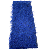 Metallic Faux Fur Tinsel Ostrich Feather Polyester Fabric - Metallic Faux Ostrich Feather, 54" Width (1 Yard)