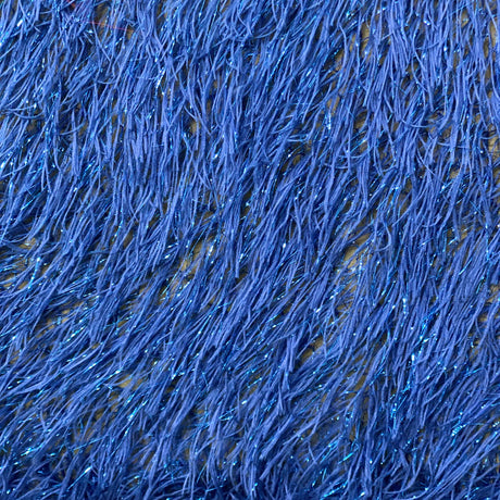 Metallic Faux Fur Tinsel Ostrich Feather Polyester Fabric - Metallic Faux Ostrich Feather, 54" Width (1 Yard)