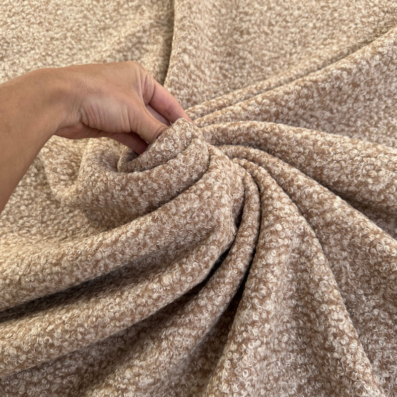 Beige Brown Premium Faux Wool