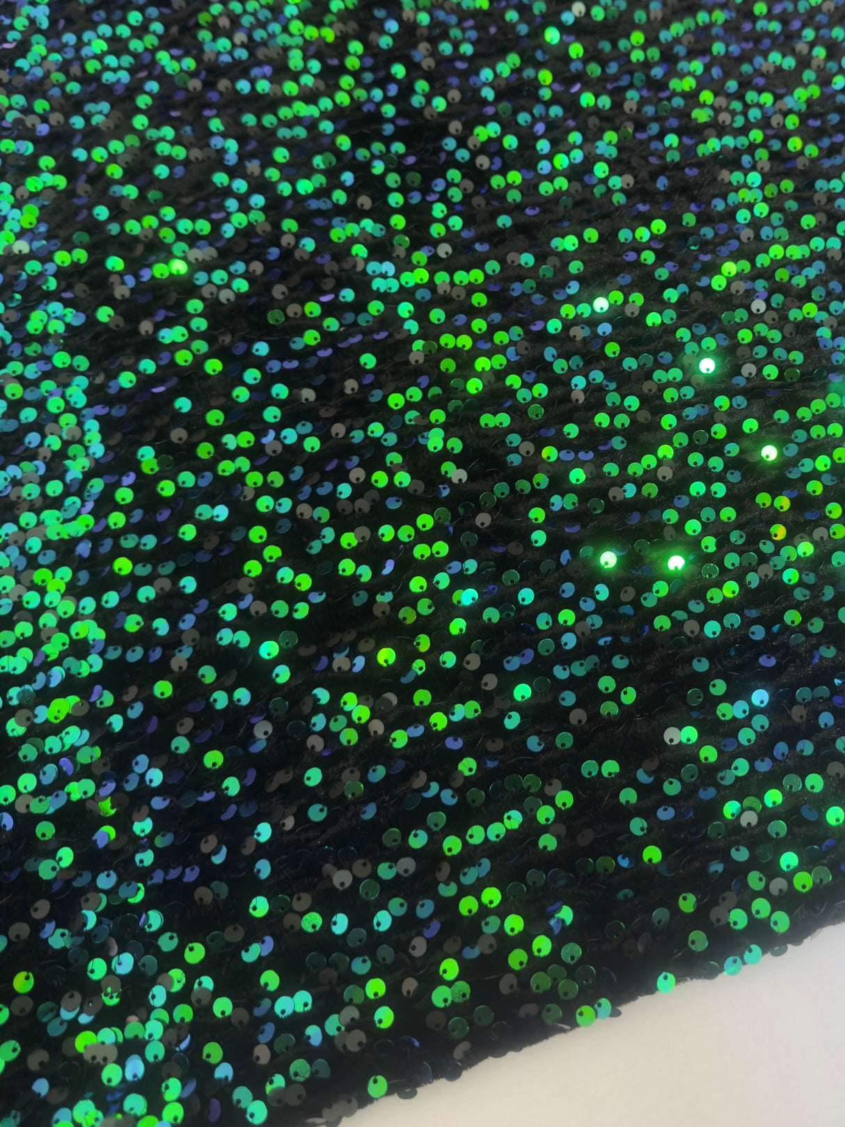 Sequin Velvet Emerald Green