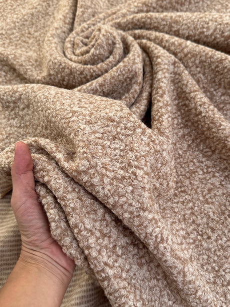 Beige Brown Premium Faux Wool