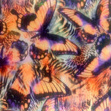 Polyester Spandex Butterfly Foil Print Fabric