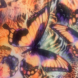 Polyester Spandex Butterfly Foil Print Fabric
