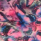 Polyester Spandex Butterfly Foil Print Fabric