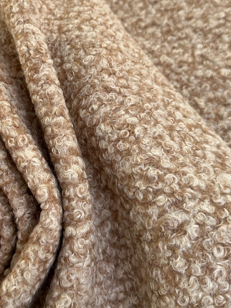 Beige Brown Premium Faux Wool