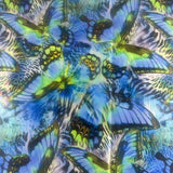 Polyester Spandex Butterfly Foil Print Fabric