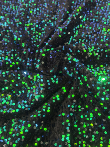 Sequin Velvet Emerald Green