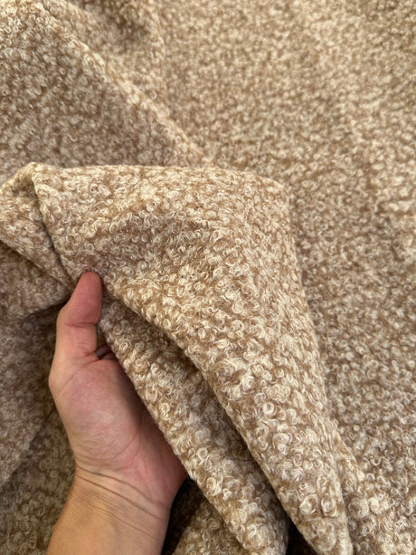 Beige Brown Premium Faux Wool