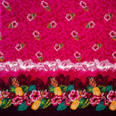 Rayon Fabric Pineapple Hibiscus Ocean Tropical Leaves