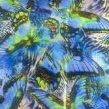 Polyester Spandex Butterfly Foil Print Fabric