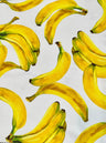 Printed Nylon Spandex Banana White