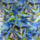 Polyester Spandex Butterfly Foil Print Fabric