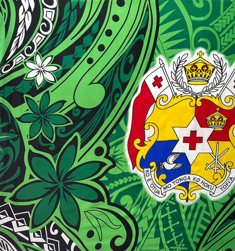 Polyester Sarong Kingdom of Tonga Seal Tiare