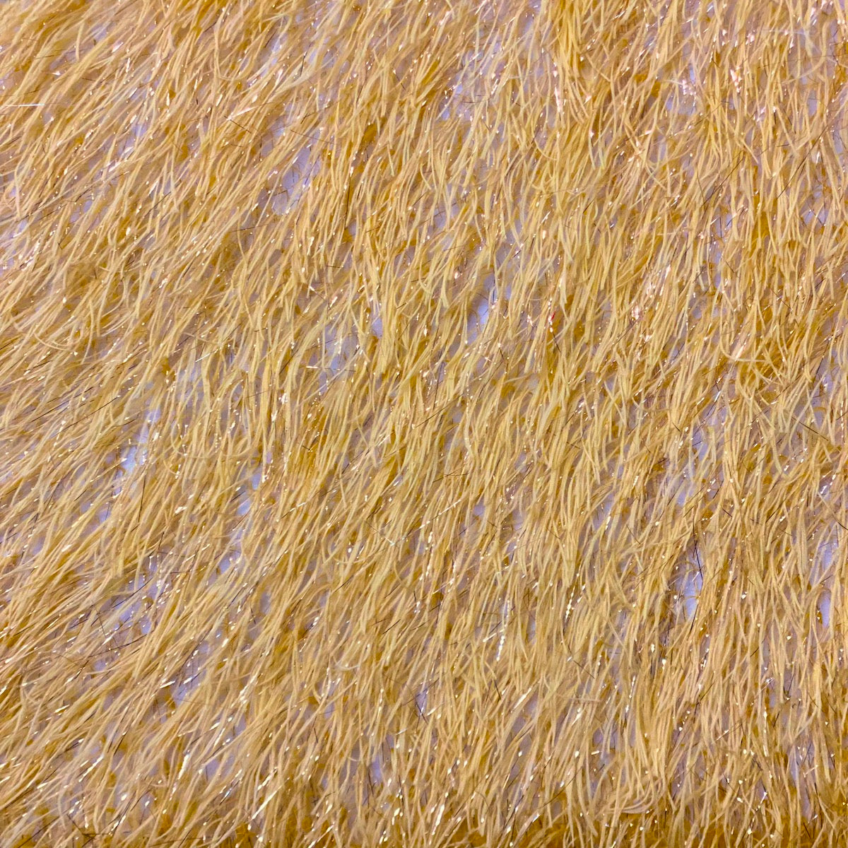 Metallic Faux Fur Tinsel Ostrich Feather Polyester Fabric - Metallic Faux Ostrich Feather, 54" Width (1 Yard)