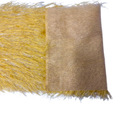 Metallic Faux Fur Tinsel Ostrich Feather Polyester Fabric - Metallic Faux Ostrich Feather, 54" Width (1 Yard)