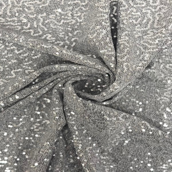 Metallic Lurex Stretch Sequins Fabric