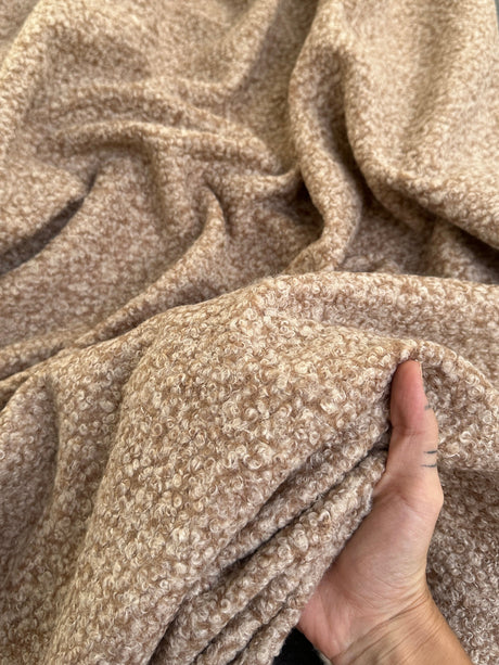 Beige Brown Premium Faux Wool