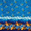 Rayon Fabric Pineapple Hibiscus Ocean Tropical Leaves
