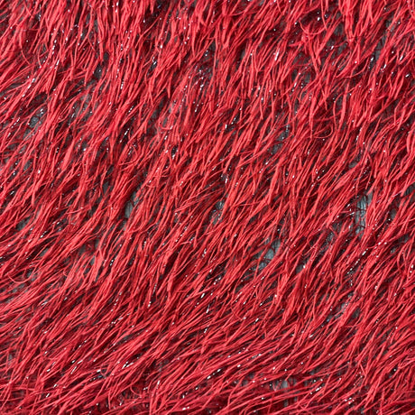 Metallic Faux Fur Tinsel Ostrich Feather Polyester Fabric - Metallic Faux Ostrich Feather, 54" Width (1 Yard)