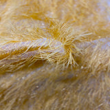 Metallic Faux Fur Tinsel Ostrich Feather Polyester Fabric - Metallic Faux Ostrich Feather, 54" Width (1 Yard)