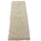 Metallic Faux Fur Tinsel Ostrich Feather Polyester Fabric - Metallic Faux Ostrich Feather, 54" Width (1 Yard)