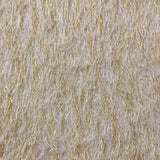 Metallic Faux Fur Tinsel Ostrich Feather Polyester Fabric - Metallic Faux Ostrich Feather, 54" Width (1 Yard)