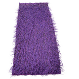Metallic Faux Fur Tinsel Ostrich Feather Polyester Fabric - Metallic Faux Ostrich Feather, 54" Width (1 Yard)