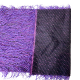 Metallic Faux Fur Tinsel Ostrich Feather Polyester Fabric - Metallic Faux Ostrich Feather, 54" Width (1 Yard)