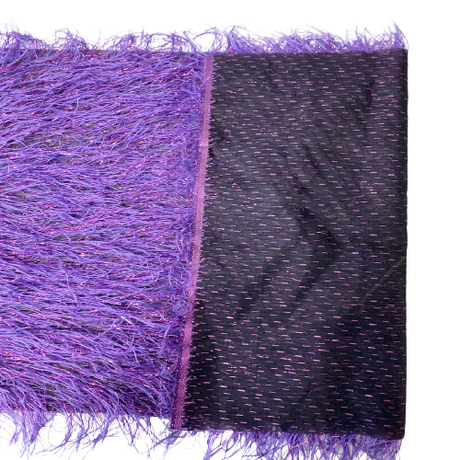 Faux Fur Metallic Tinsel Ostrich Feather Fabric
